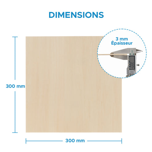 Contreplaqué de 3mm pour Gravure et Découpe Laser