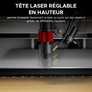 40W Graveur Laser portable & Découpe laser avec surface de gravure de 300x200mm | K40 Plus