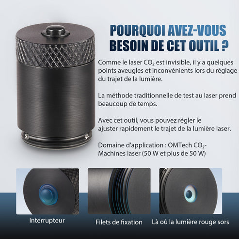 Alignement pour graveur laser co2